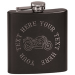 Motorcycle Black Flask Set (Personalized)