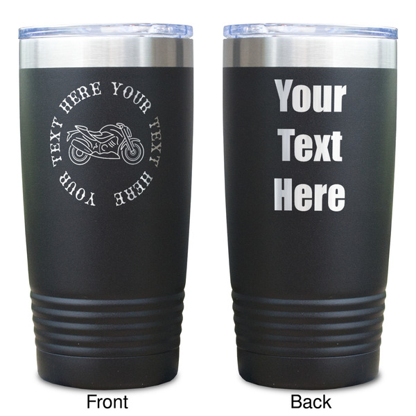 Motorcycle Black Polar Camel Tumbler - 20oz - Double Sided  - Approval