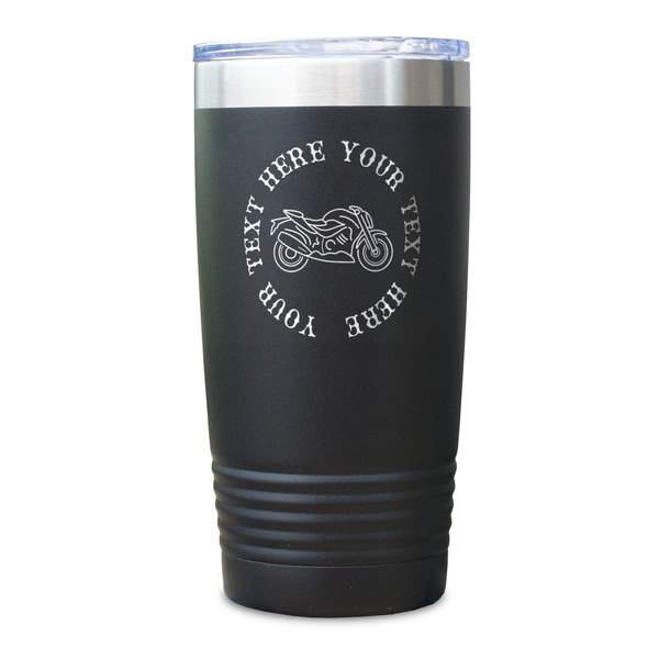 Motorcycle Black Polar Camel Tumbler - 20oz - Single Sided - Approval