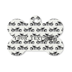 Motorcycle Bone Shaped Dog ID Tag - Small (Personalized)