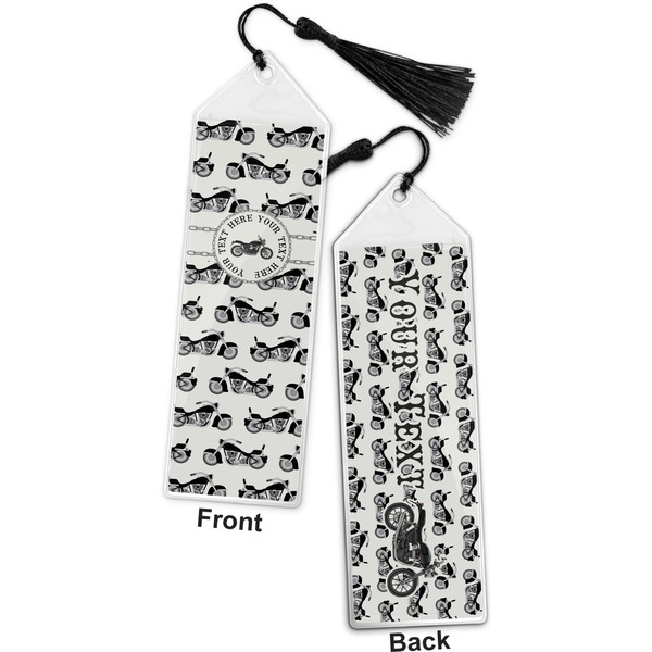 Motorcycle Bookmark with tassel - Front and Back