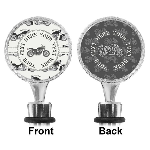 Motorcycle Bottle Stopper - Front and Back