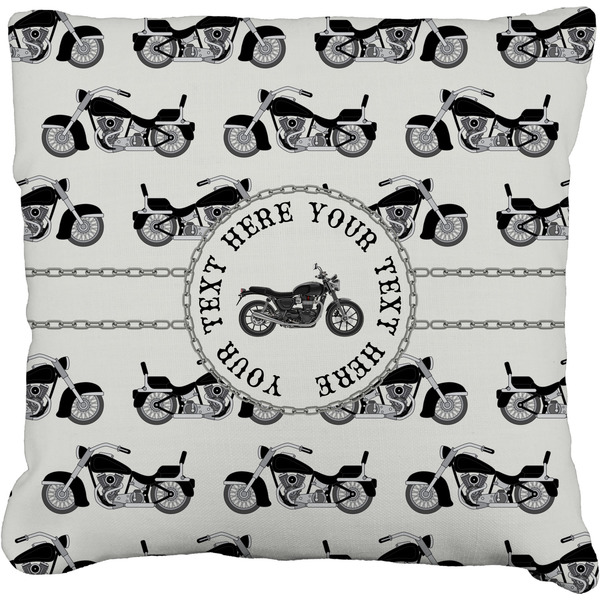 Custom Motorcycle Faux-Linen Throw Pillow 26" (Personalized)