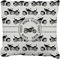 Motorcycle Faux-Linen Throw Pillow 26" (Personalized)