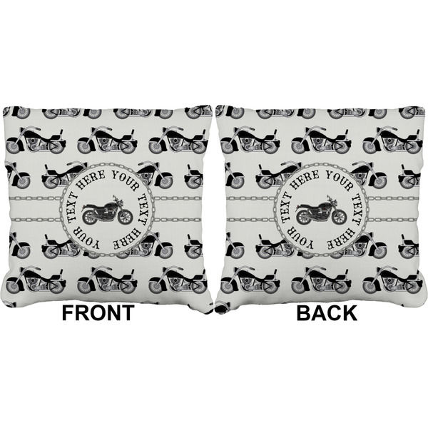 Motorcycle Burlap Pillow Approval