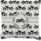 Motorcycle Faux-Linen Throw Pillow (Personalized)