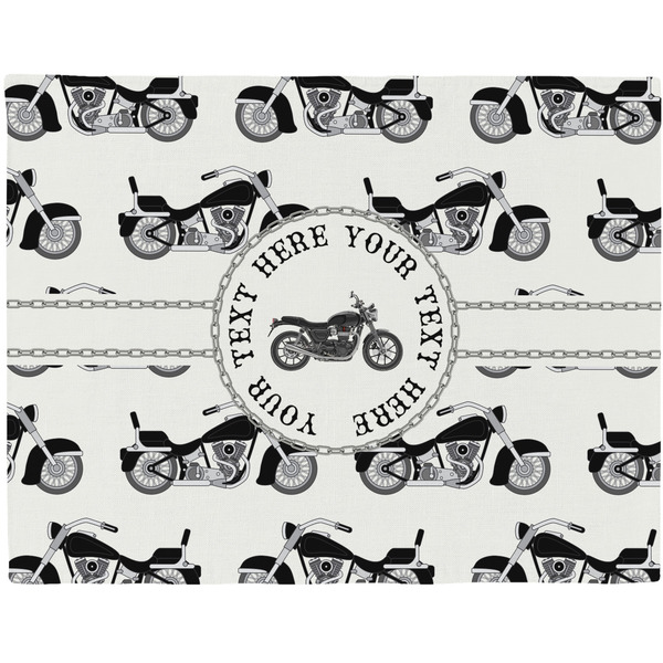 Custom Motorcycle Woven Fabric Placemat - Twill w/ Name or Text