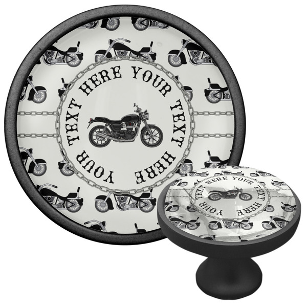 Motorcycle Cabinet Knob - Black - Multi Angle