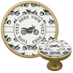 Motorcycle Cabinet Knob - Gold (Personalized)