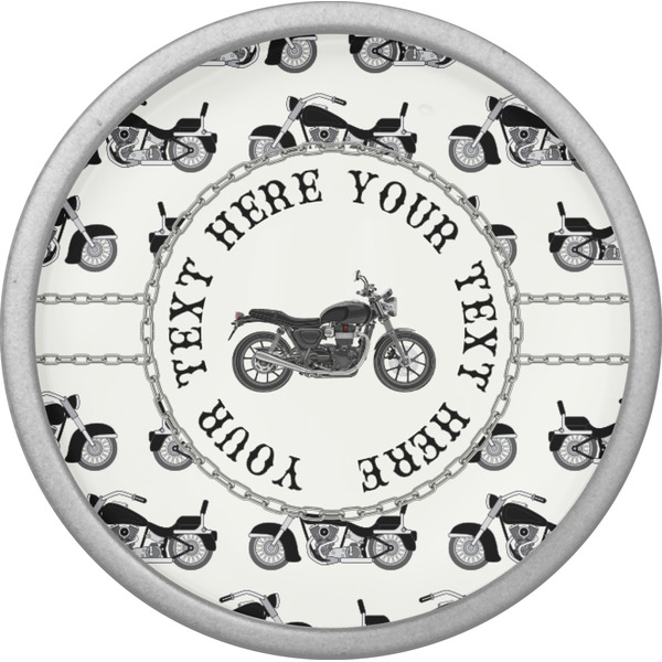 Motorcycle Cabinet Knob - Nickel - Front