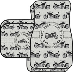 Motorcycle Car Floor Mats Set - 2 Front & 2 Back (Personalized)