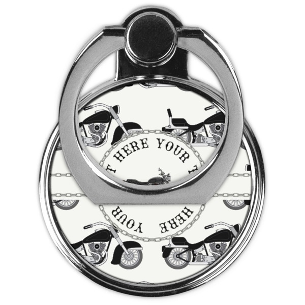 Motorcycle Cell Phone Ring Stand & Holder - Front (Collapsed)