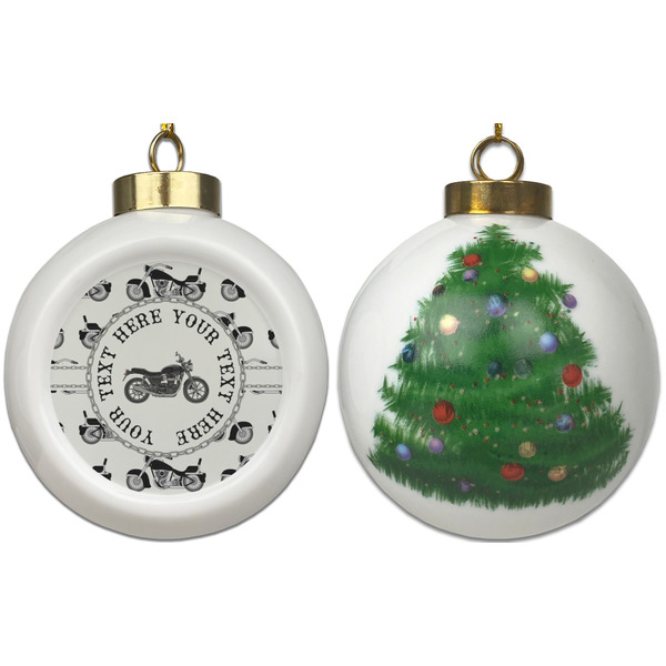 Motorcycle Ceramic Christmas Ornament - X-Mas Tree (APPROVAL)