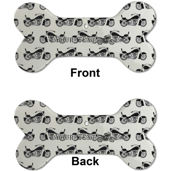 Motorcycle Ceramic Flat Ornament - Bone Front & Back (APPROVAL)