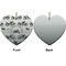 Motorcycle Ceramic Flat Ornament - Heart Front & Back (APPROVAL)