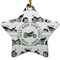 Motorcycle Ceramic Flat Ornament - Star (Front)