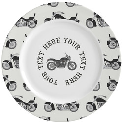 Motorcycle Ceramic Dinner Plates (Set of 4) (Personalized)
