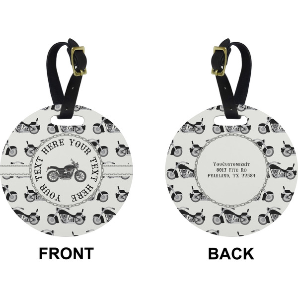 Motorcycle Circle Luggage Tag (Front + Back)