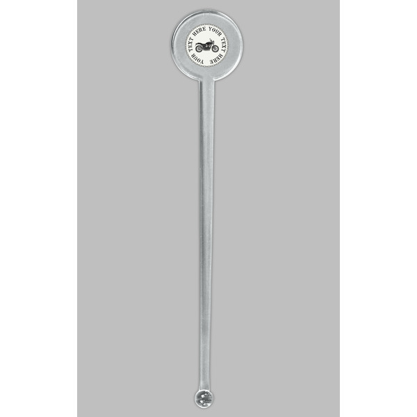 Motorcycle Clear Plastic 7" Stir Stick - Round - Single Stick