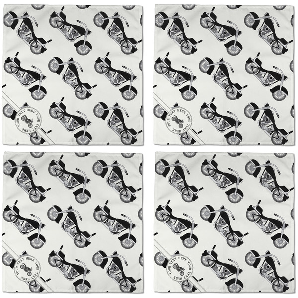 Motorcycle Cloth Napkins - Personalized Dinner (APPROVAL) Set of 4