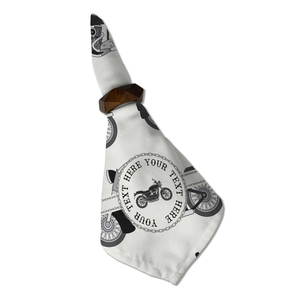 Motorcycle Cloth Napkins - Personalized Dinner (Folded in Ring) (MAIN)