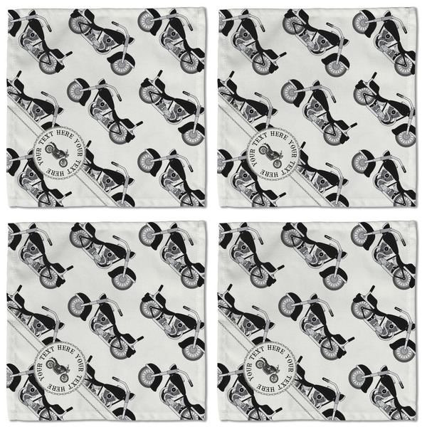 Motorcycle Cloth Napkins - Personalized Lunch (APPROVAL) Set of 4