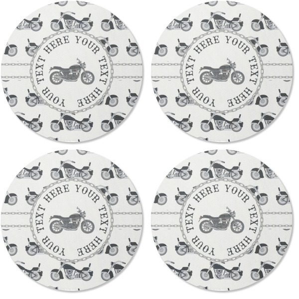 Motorcycle Coaster Round Rubber Back - Apvl
