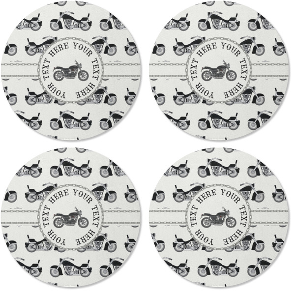 Motorcycle Coaster Round Rubber Back - Apvl