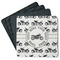 Motorcycle Square Rubber Backed Coasters - Set of 4 (Personalized)