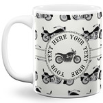 Motorcycle 11 Oz Coffee Mug - White (Personalized)