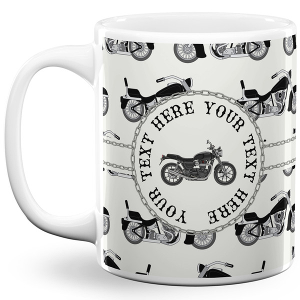 Custom Motorcycle 11 Oz Coffee Mug - White (Personalized)