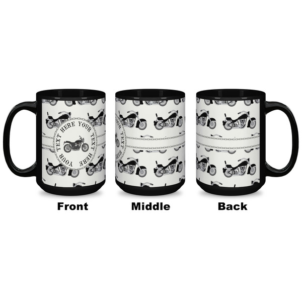 Motorcycle Coffee Mug - 15 oz - Black APPROVAL