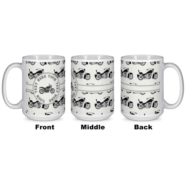 Motorcycle Coffee Mug - 15 oz - White APPROVAL