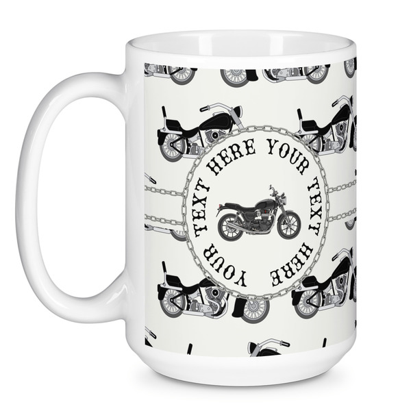 Motorcycle Coffee Mug - 15 oz - White
