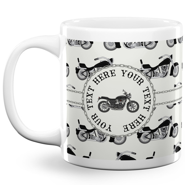 Custom Motorcycle 20 Oz Coffee Mug - White (Personalized)