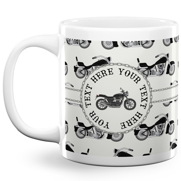 Motorcycle Coffee Mug - 20 oz - White