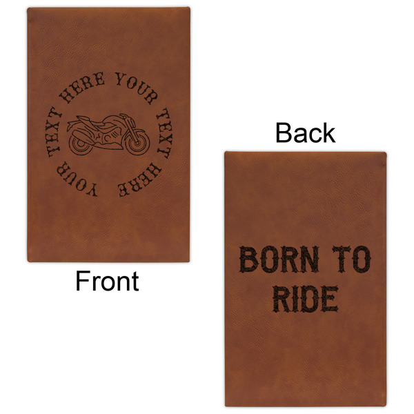 Motorcycle Cognac Leatherette Journal - Double Sided - Apvl