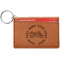 Motorcycle Cognac Leatherette Keychain ID Holders - Front Credit Card