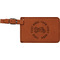 Motorcycle Cognac Leatherette Luggage Tags