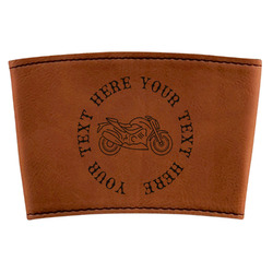Motorcycle Leatherette Cup Sleeve (Personalized)