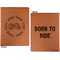 Motorcycle Cognac Leatherette Portfolios with Notepad - Large - Double Sided - Apvl