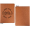 Motorcycle Cognac Leatherette Portfolios with Notepad - Small - Single Sided- Apvl