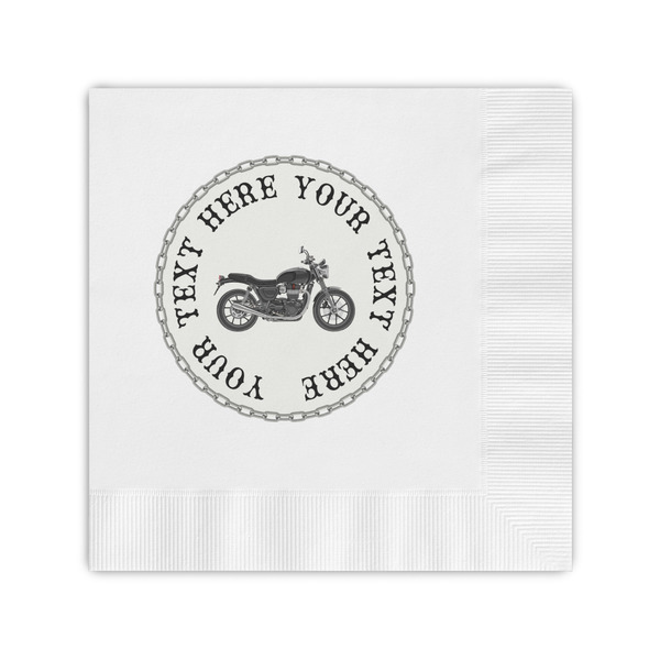 Custom Motorcycle Coined Cocktail Napkins (Personalized)