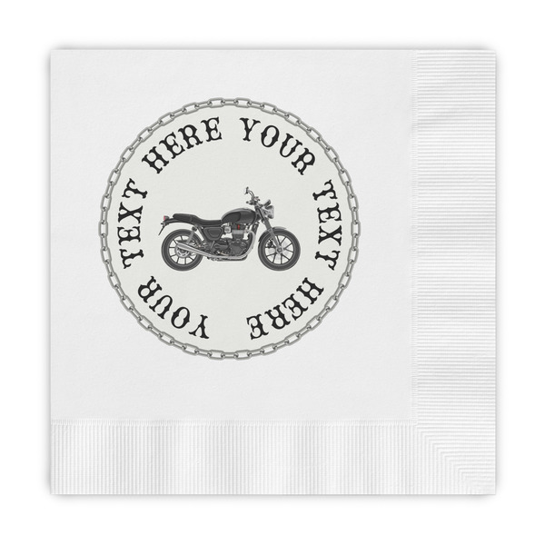 Custom Motorcycle Embossed Decorative Napkins (Personalized)