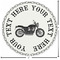 Motorcycle Custom Shape Iron On Patches - L - APPROVAL
