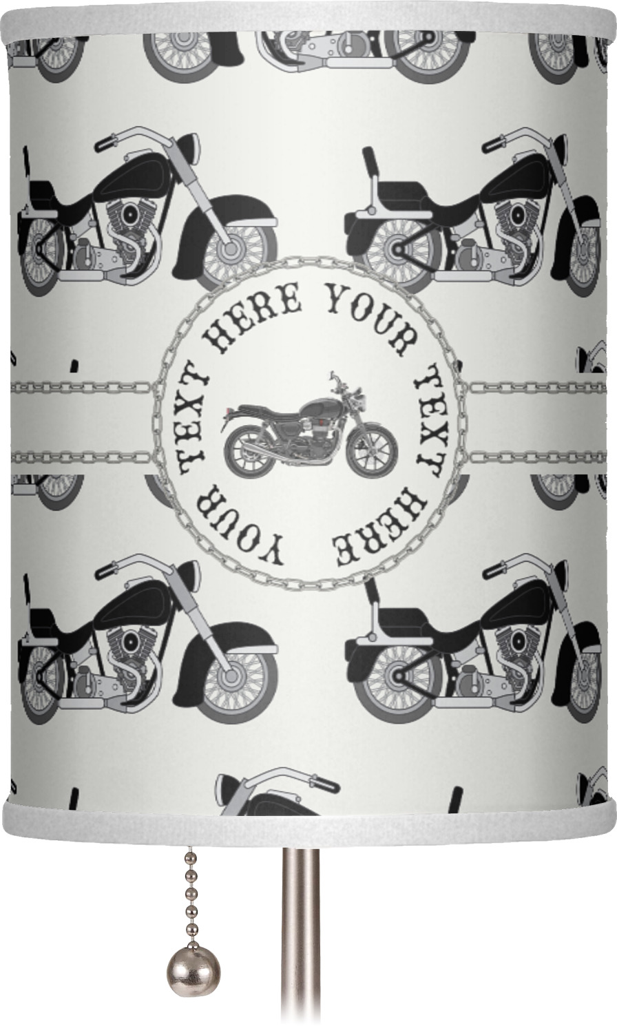 Motorcycle 8" Drum Lamp Shade Canvas (Personalized) YouCustomizeIt