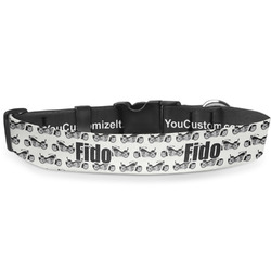 Motorcycle Deluxe Dog Collar - Double Extra Large (20.5" to 35") (Personalized)