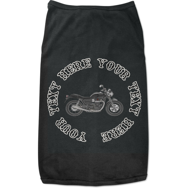 Custom Motorcycle Black Pet Shirt (Personalized)