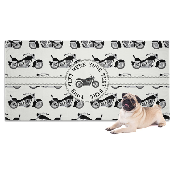 Custom Motorcycle Dog Towel (Personalized)