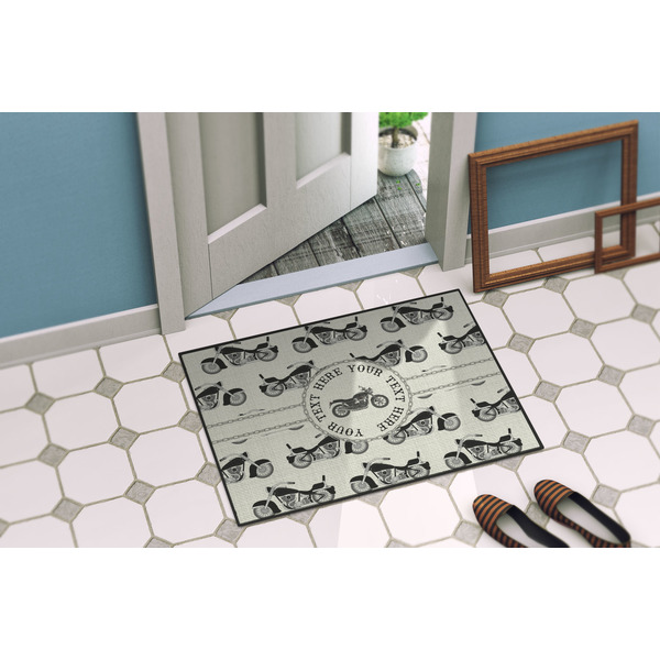 Motorcycle Door Mat Lifestyle